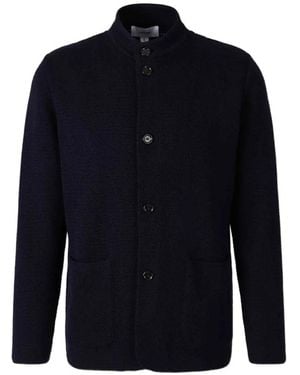 Lardini Cardigan Aus Schurwolle Mit Korbgeflecht - Blau