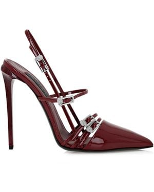 Philipp Plein Buckle-embellished slingback pumps - Pink