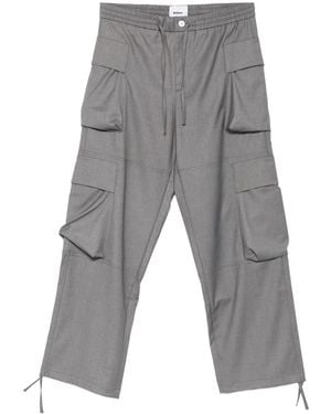 Bonsai Mélange-Effect Cargo Pants - Gray