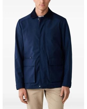 Hackett Manteau À Col En Velours Côtelé Et Poche Plaquée - Blue