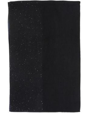 Faliero Sarti Sequin-Embellished Frayed Scarf - Black