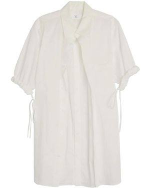 Y's Yohji Yamamoto Camicia Drappeggiata - Bianco
