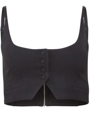 Fleur du Mal Maxwell Weste mit Knopfverschluss - Schwarz