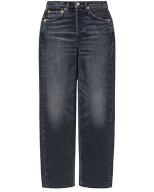 RE/DONE Vaqueros Capri De Talle Alto - Azul