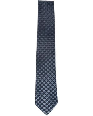 Giorgio Armani Corbata con monograma - Azul