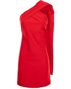 CuAnna Kelly One-Shoulder Mini Dress - Red