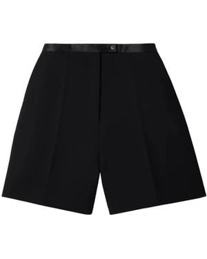 KHAITE Pantalones Cortos Micha Con Pinzas - Negro