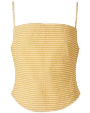 Jonathan Simkhai Checkered-Print Tank Top - White