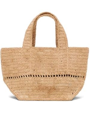 Maje Mini Sac À Nœud En Raphia - Neutre