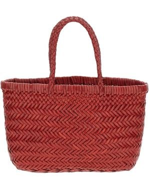 Dragon Diffusion Mini Flat Gora Woven Tote Bag - Red
