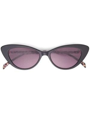 Maje アニマルプリント キャットアイ サングラス - パープル