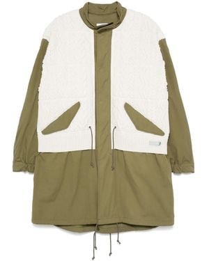Junya Watanabe X Richmond Knitwear Panelled Parka - Green