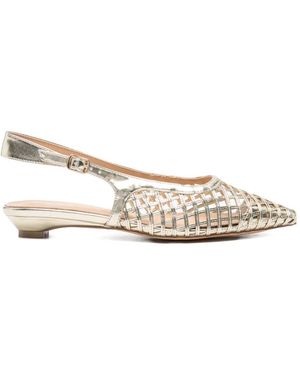 Keys Caged Slingback Sandals - White