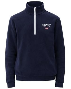 Sporty & Rich Nautical Pullover Mit Viertelreißverschluss - Blau