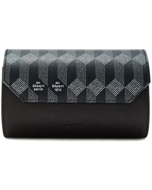 AU DEPART Geometric-Print Watch Box - Black
