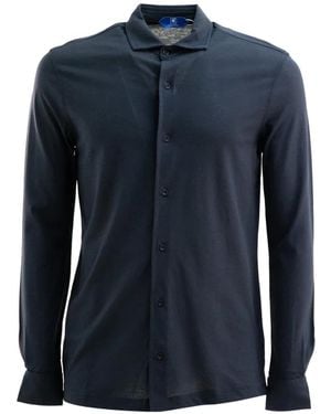 KIRED Polo Boutonné À Poche Poitrine - Blue