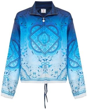 CASABLANCA Gradient Egyptian Rug Silk Track Jacket - Blue