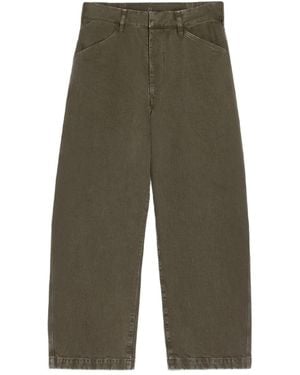 Lemaire Maxi Workwear Snow-Wash Jeans - Green
