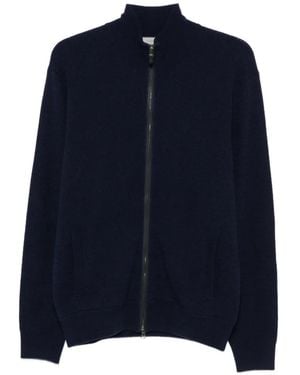 Canali Gerippter Pullover Mit Reißverschluss - Blau