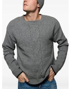 CESAR CASIER Montana Cable-Knit Jumper - Grey