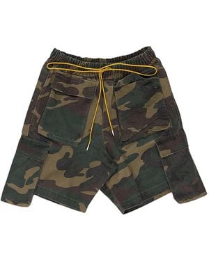Rhude Camouflage-Pattern Cargo Shorts - Green