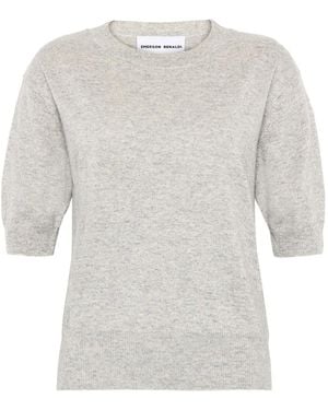 EMERSON RENALDI Short-Sleeve Knitted Jumper - White