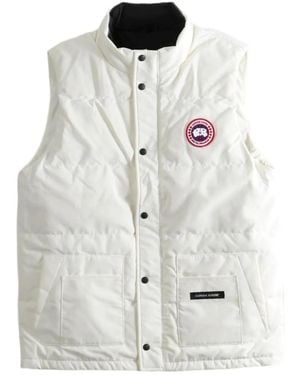Canada Goose Chaleco Acolchado Con Parche Del Logo - Blanco