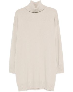 Roberto Collina Turtleneck Mini Dress - White