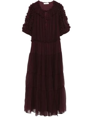Ulla Johnson Ruffled Tiered Dress - Purple