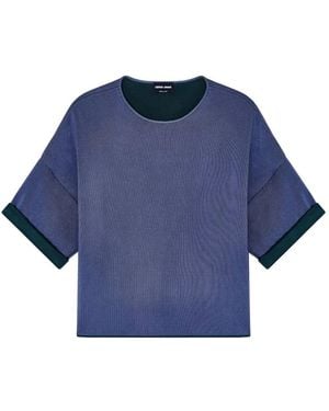 Giorgio Armani Crew-Neck T-Shirt - Blue