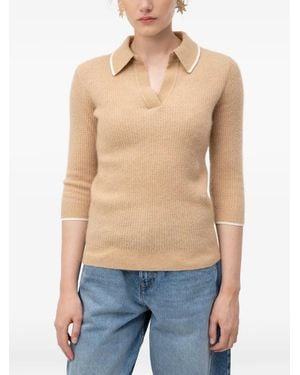 Isabel Marant Waffle-Knit Three-Quarter Sleeve Sweater - Blue