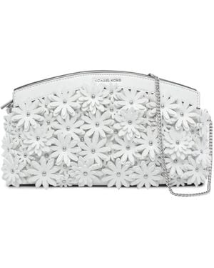 MICHAEL Michael Kors Athena Floral-Appliqué Shoulder Bag - Grey