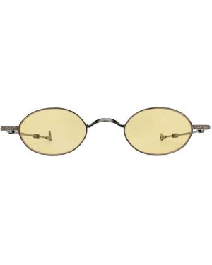 Eyepetizer Dickey L.E. Round-Frame Sunglasses - Metallic
