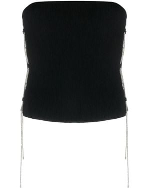 GIUSEPPE DI MORABITO Crystal-Embellished Bandeau Top - Black