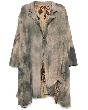 CHIAHUNG SU Dyed Mesh Coat - Brown