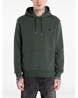 Fred Perry Logo-Detail Hoodie - Green