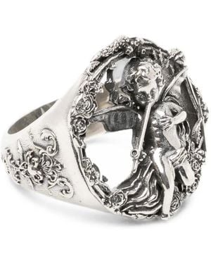 Enfants Riches Deprimes Cherub-Detail Ring - Metallic