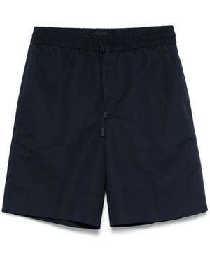 Brioni Slub-Texture Shorts - Blue