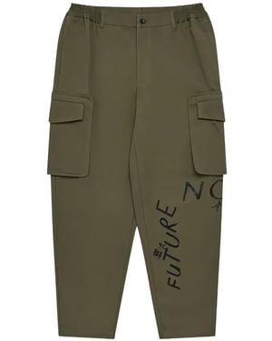 Comme des Garçons Text-Print Trousers - Green