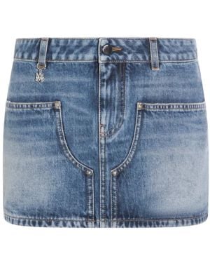 Amiri Minijupe À Breloque - Blue