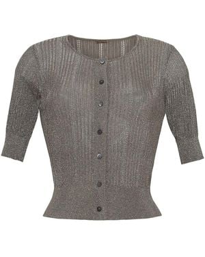 Adam Lippes Cardigan Im Metallic-Look - Grau