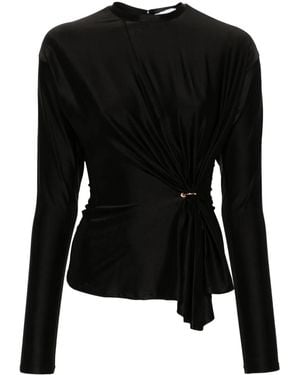 Rabanne Top Con Arricciatura - Nero