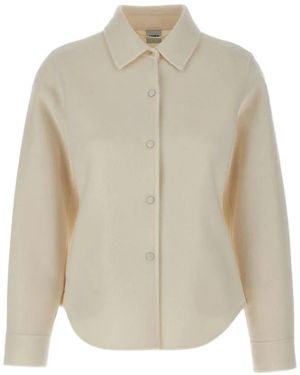 Aspesi Wool Beaver-Effect Shirt - White