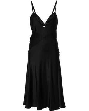 John Richmond Midikleid Aus Satin - Schwarz
