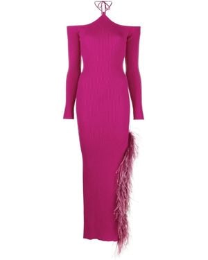 GIUSEPPE DI MORABITO Tie-Neck Midi Dress - Pink