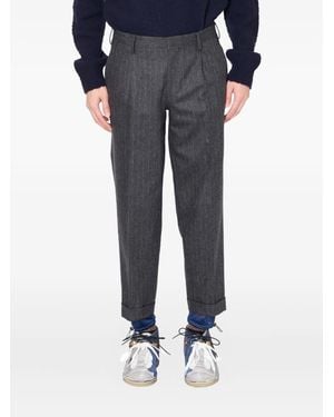 Kolor Pinstripe Wool Trousers - Blue