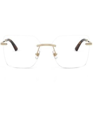 Jimmy Choo Rimless Square-Frame Glasses - White