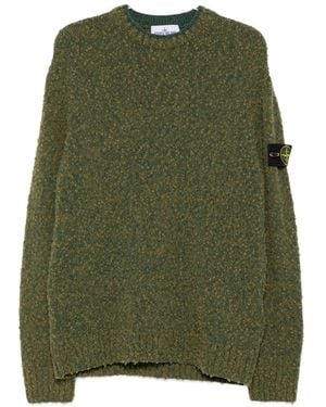 Stone Island Long-Sleeve Logo-Patch Jumper - Green