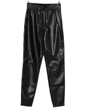 Ermanno Scervino Leather cropped trousers - Schwarz