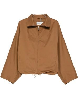 Nour Hammour Francois Zip-Fastening Jacket - Brown